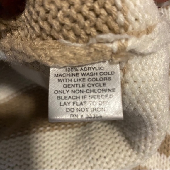 Grane || Tan/cream striped sweater - Picture 3 of 3